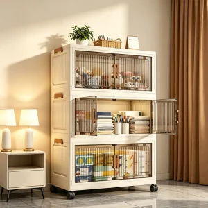 Foldable Wheeled Storage Cabinet