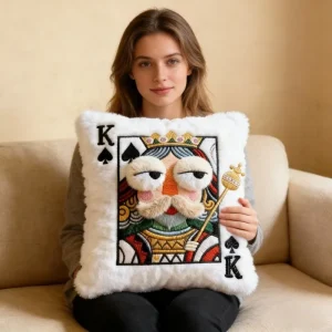 Funny Poker Throw Pillow